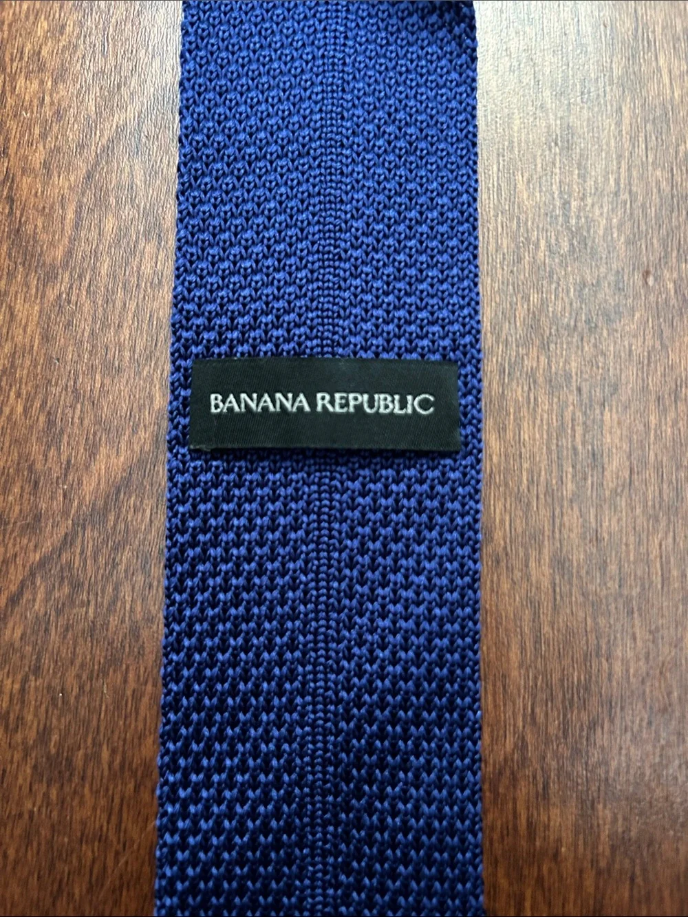 Banana Republic 100% Silk Classic Navy Knit Tie